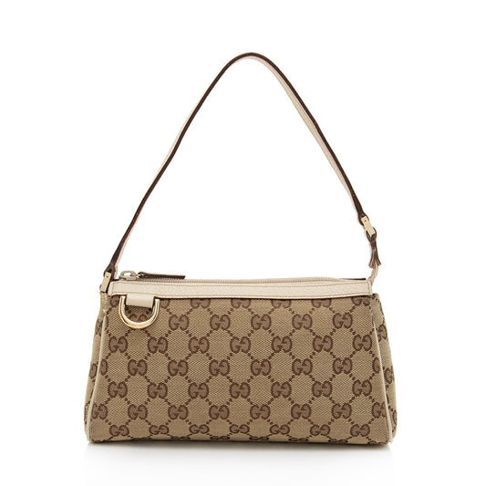 Gucci GG Canvas Abbey D Ring Pochette (SHF-1r8ajC)