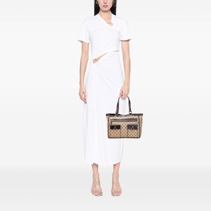 Gucci GG Canvas Abbey D Ring Pocket Tote