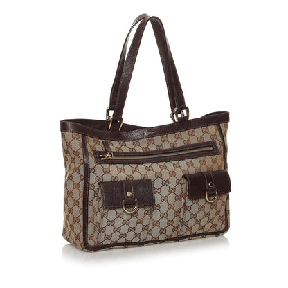 Gucci GG Canvas Abbey D-Ring Shoulder Bag (SHG-30118)