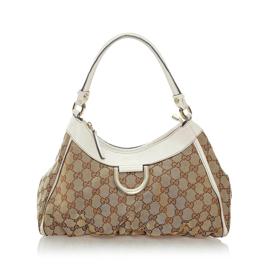 Gucci GG Canvas Abbey D-Ring Shoulder Bag (SHG-30987)
