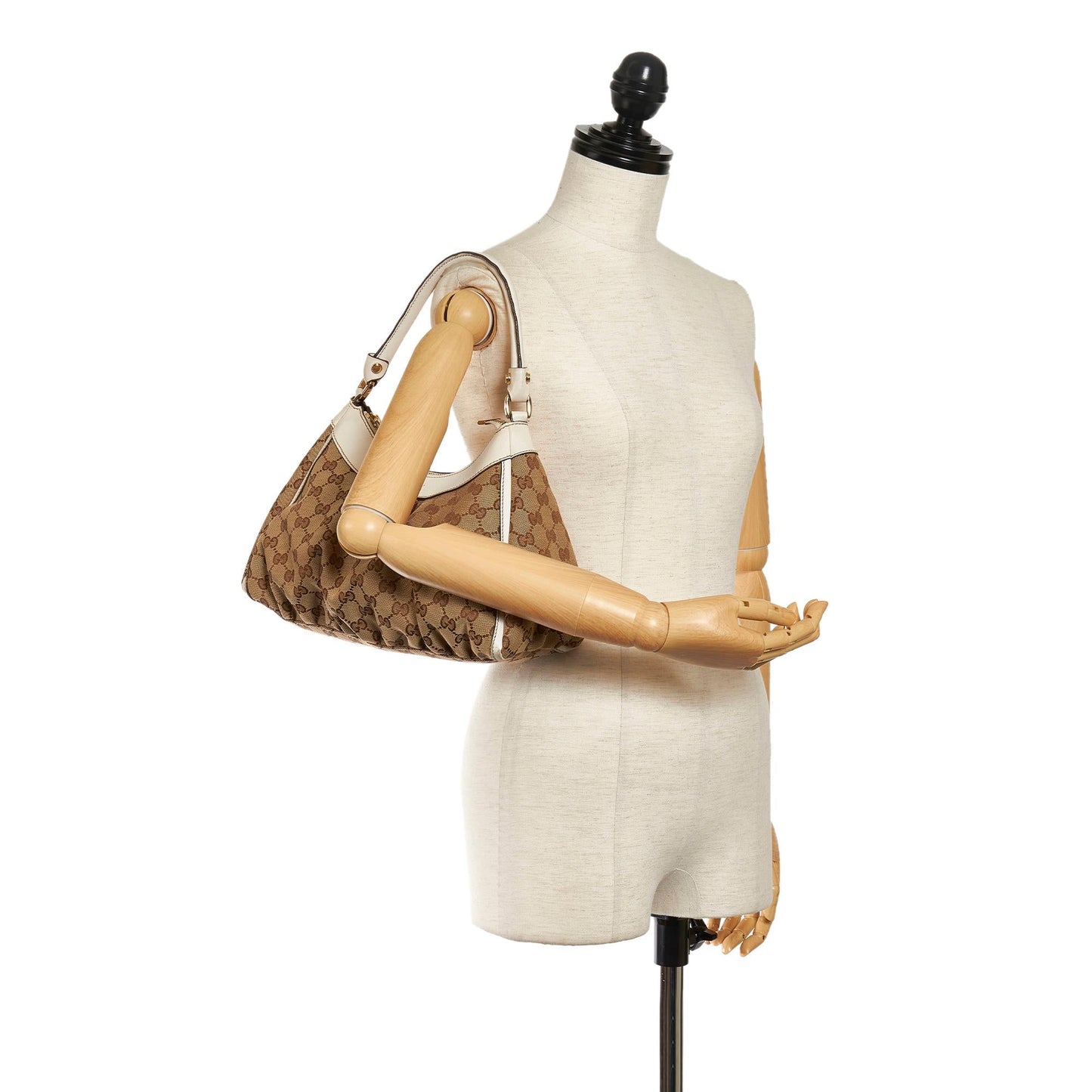 Gucci GG Canvas Abbey D-Ring Shoulder Bag (SHG-34755)