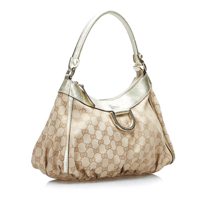 Gucci GG Canvas Abbey D Ring Shoulder Bag (SHG-MgwrDM)