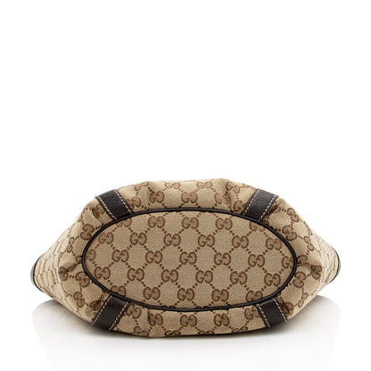 Gucci GG Canvas Abbey D Ring Small Tote (SHF-22935)