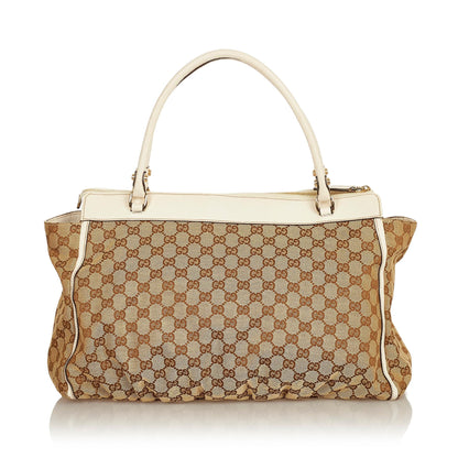 Gucci GG Canvas Abbey-D Ring Tote Bag (SHG-32563)