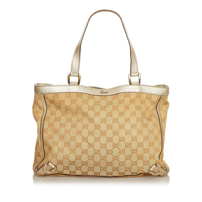 Gucci GG Canvas Abbey D-Ring Tote Bag (SHG-32567)