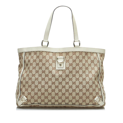 Gucci GG Canvas Abbey D-Ring Tote Bag (SHG-5HkU7J)