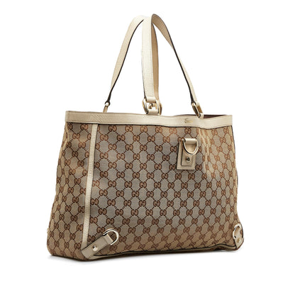 Gucci GG Canvas Abbey D-Ring Tote Bag (SHG-PEYwiu)