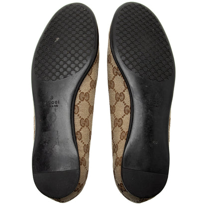Gucci GG Canvas Ballet Flats - Size 8 / 38 (SHF-19280)