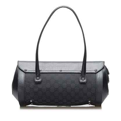 Gucci GG Canvas Bamboo Bullet Shoulder Bag (SHG-CXnDa1)