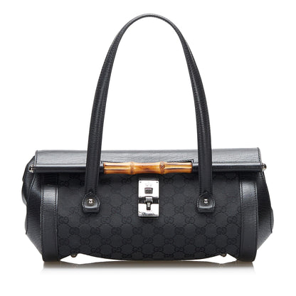 Gucci GG Canvas Bamboo Bullet Shoulder Bag (SHG-CXnDa1)