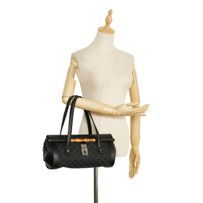 Gucci GG Canvas Bamboo Bullet Shoulder Bag (SHG-CXnDa1)
