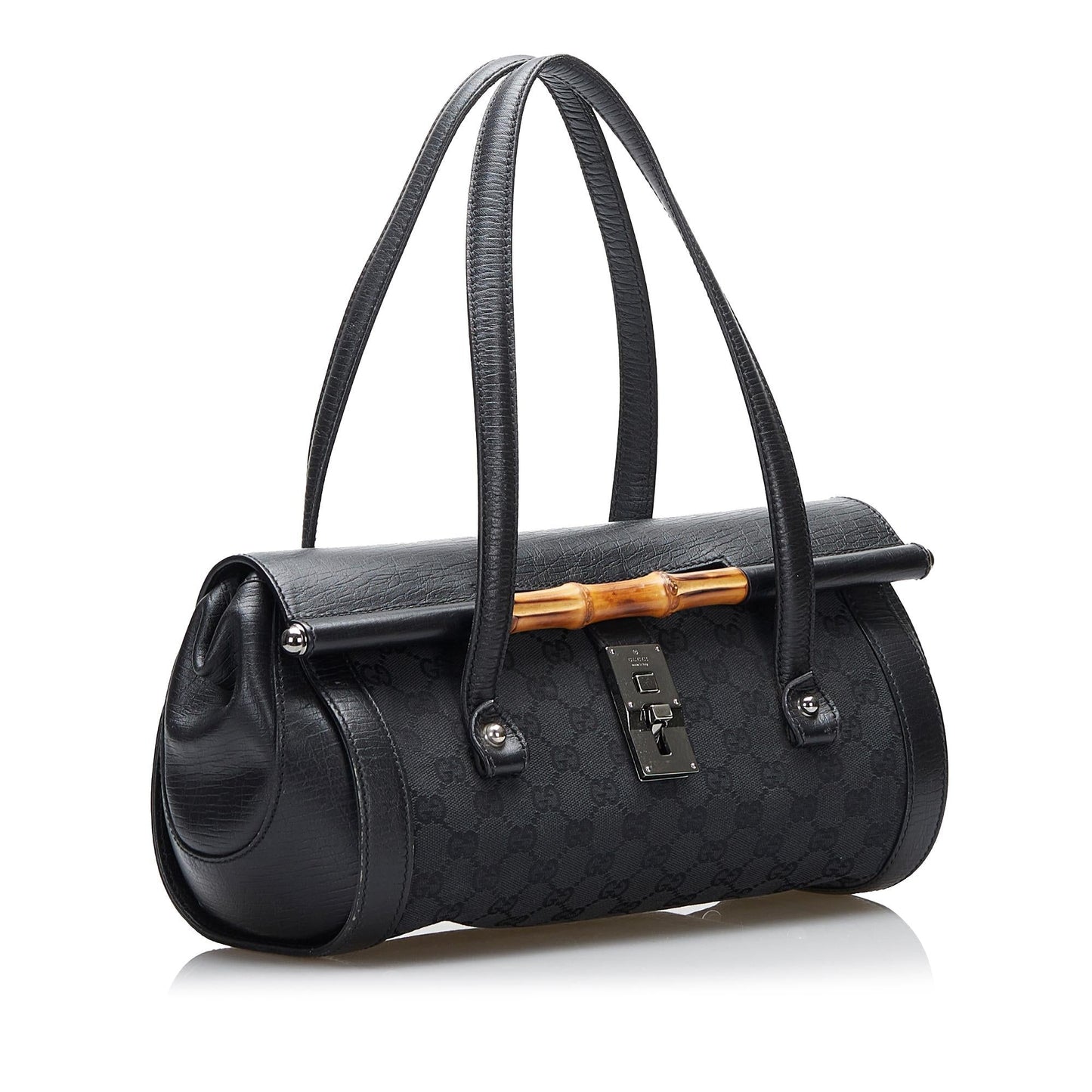 Gucci GG Canvas Bamboo Bullet Shoulder Bag (SHG-CXnDa1)