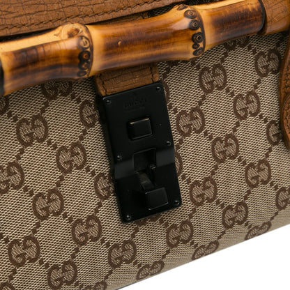 Gucci GG Canvas Bamboo Bullet Shoulder Bag (SHG-aCTqSs)
