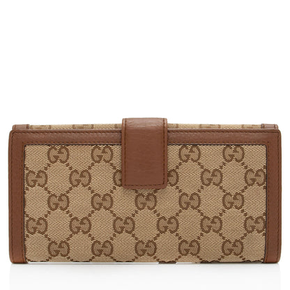 Gucci GG Canvas Bamboo Tassel Bella Continental Wallet (SHF-vi2afV)