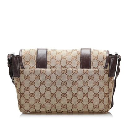 Gucci GG Canvas Belt Flap Messenger (SHG-gesAaY)