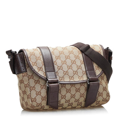 Gucci GG Canvas Belt Flap Messenger (SHG-gesAaY)
