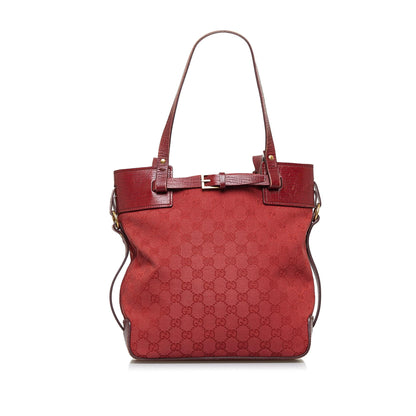 Gucci GG Canvas Belt Tote Bag (SHG-RoMOGQ)