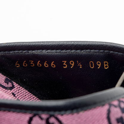 Gucci GG Canvas Crisscross Platform Sandals - Size 9.5 / 39.5 (SHF-KTNudr)