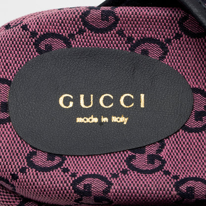 Gucci GG Canvas Crisscross Platform Sandals - Size 9.5 / 39.5 (SHF-KTNudr)