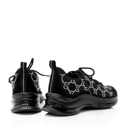 Gucci GG Canvas Crystal Run Sneakers - Size 7.5 / 37.5