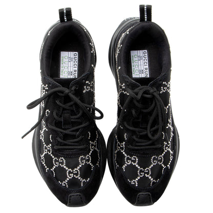 Gucci GG Canvas Crystal Run Sneakers - Size 7.5 / 37.5