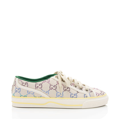 Gucci GG Canvas Crystal Tennis 1977 Sneakers - Size 9 / 39