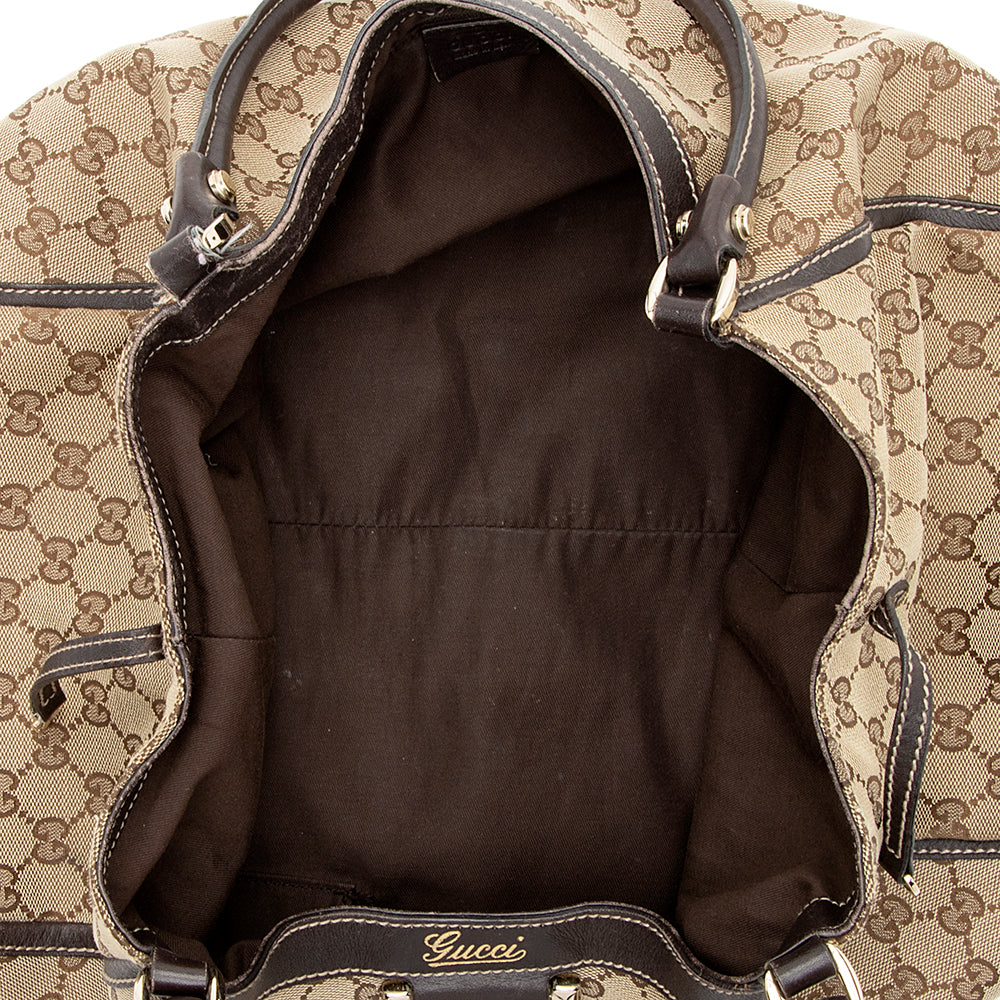 Gucci GG Canvas D Ring Large Hobo - FINAL SALE (SHF-17633)
