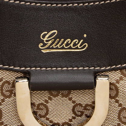 Gucci GG Canvas D-Ring Medium Hobo (SHF-19719)
