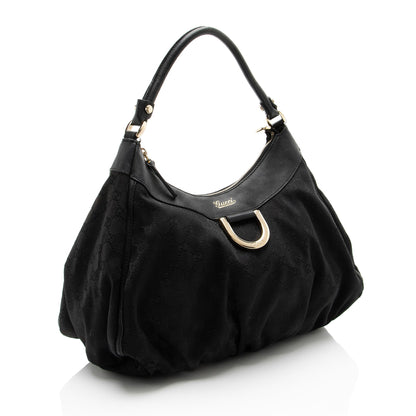 Gucci GG Canvas D Ring Medium Hobo