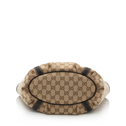 Gucci GG Canvas D Ring Medium Tote (SHF-21408)