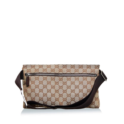 Gucci GG Canvas Double Pocket Belt Bag (SHG-Ne4e13)