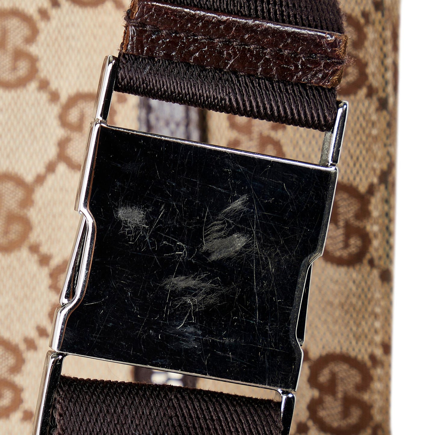 Gucci GG Canvas Double Pocket Belt Bag (SHG-Ne4e13)