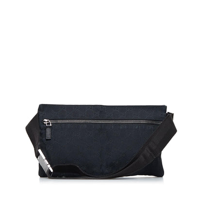 Gucci GG Canvas Double Pocket Belt Bag (SHG-jTXA2O)