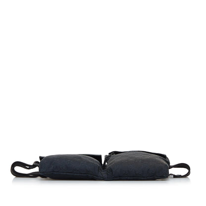 Gucci GG Canvas Double Pocket Belt Bag (SHG-jTXA2O)