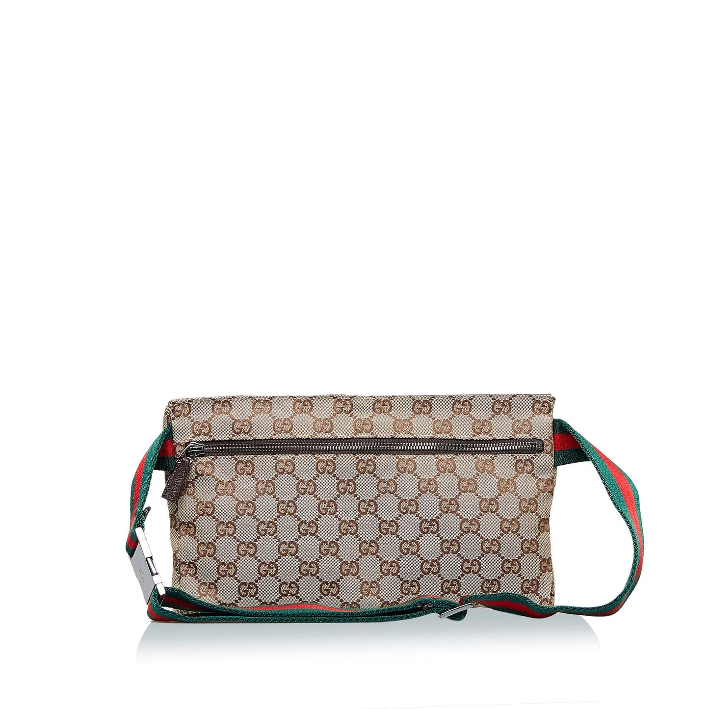Gucci GG Canvas Double Pocket Belt Bag (SHG-K8VhdU)