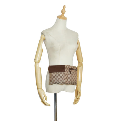 Gucci GG Canvas Double Pocket Belt Bag (SHG-SGCRHa)