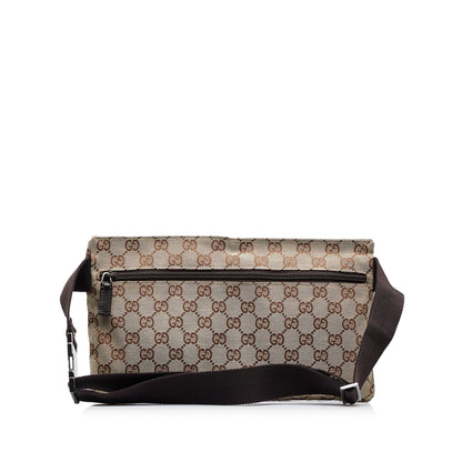Gucci GG Canvas Double Pocket Belt Bag (SHG-BZKMqY)