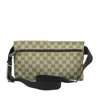 Gucci GG Canvas Double Pocket Belt Bag (SHG-YKH3IL)