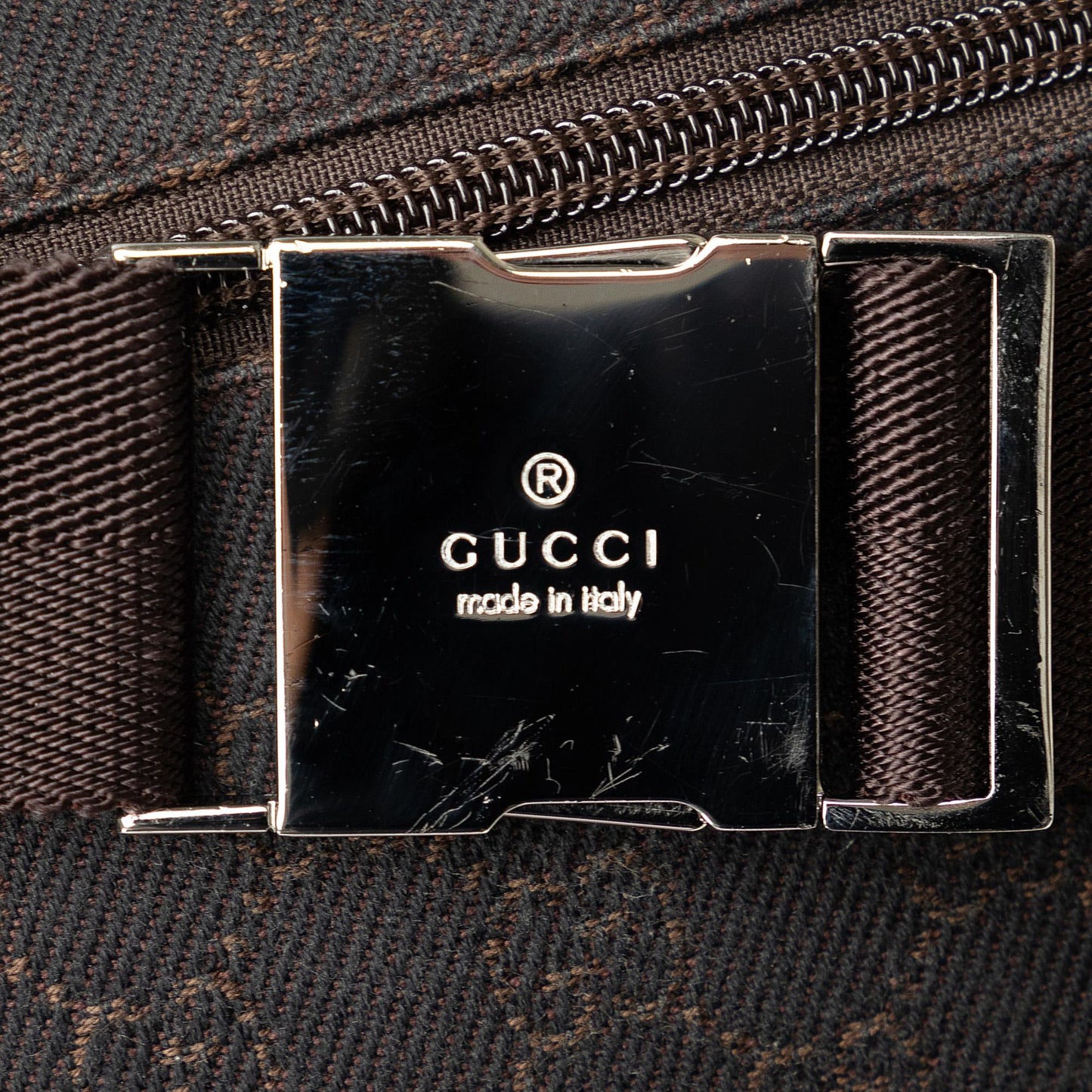 Gucci GG Canvas Double Pocket Belt Bag (SHG-A3c4cV)