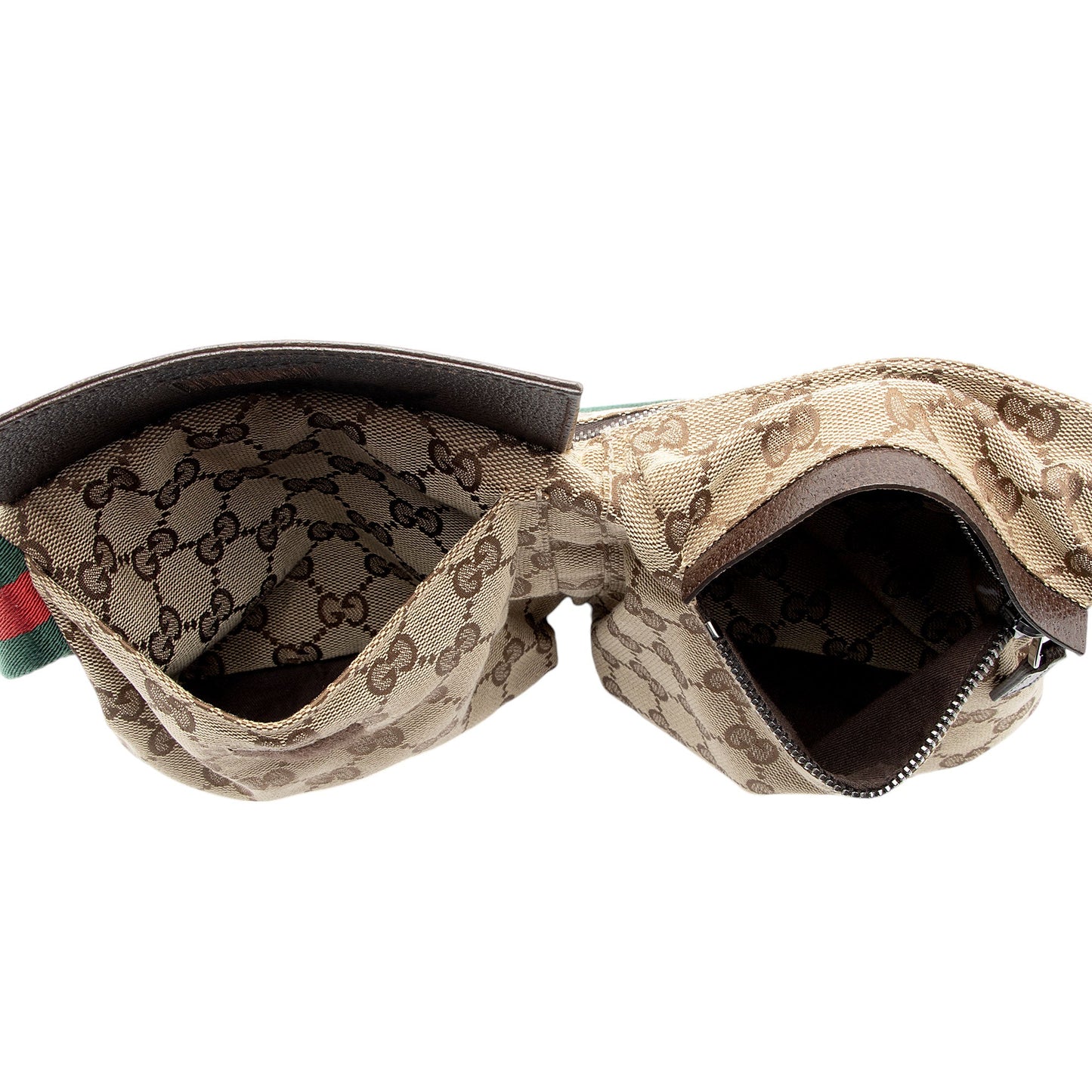 Gucci GG Canvas Double Pocket Belt Bag (SHF-Z0mmJ4)