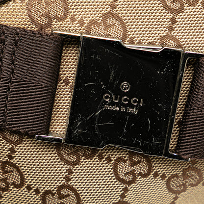 Gucci GG Canvas Double Pocket Belt Bag (SHG-4MdUlJ)