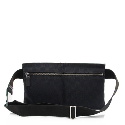 Gucci GG Canvas Double Pocket Belt Bag (SHF-a1zpfw)