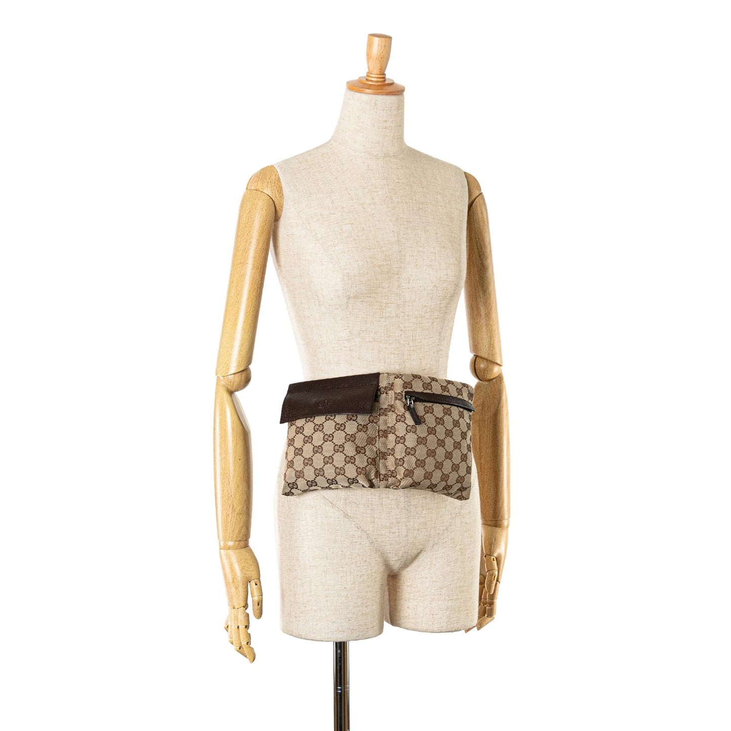 Gucci GG Canvas Double Pocket Belt Bag (SHG-IK6GbF)
