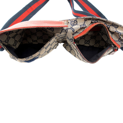 Gucci GG Canvas Double Pocket Belt Bag (SHF-SkYvtK)