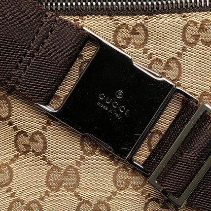 Gucci GG Canvas Double Pocket Belt Bag