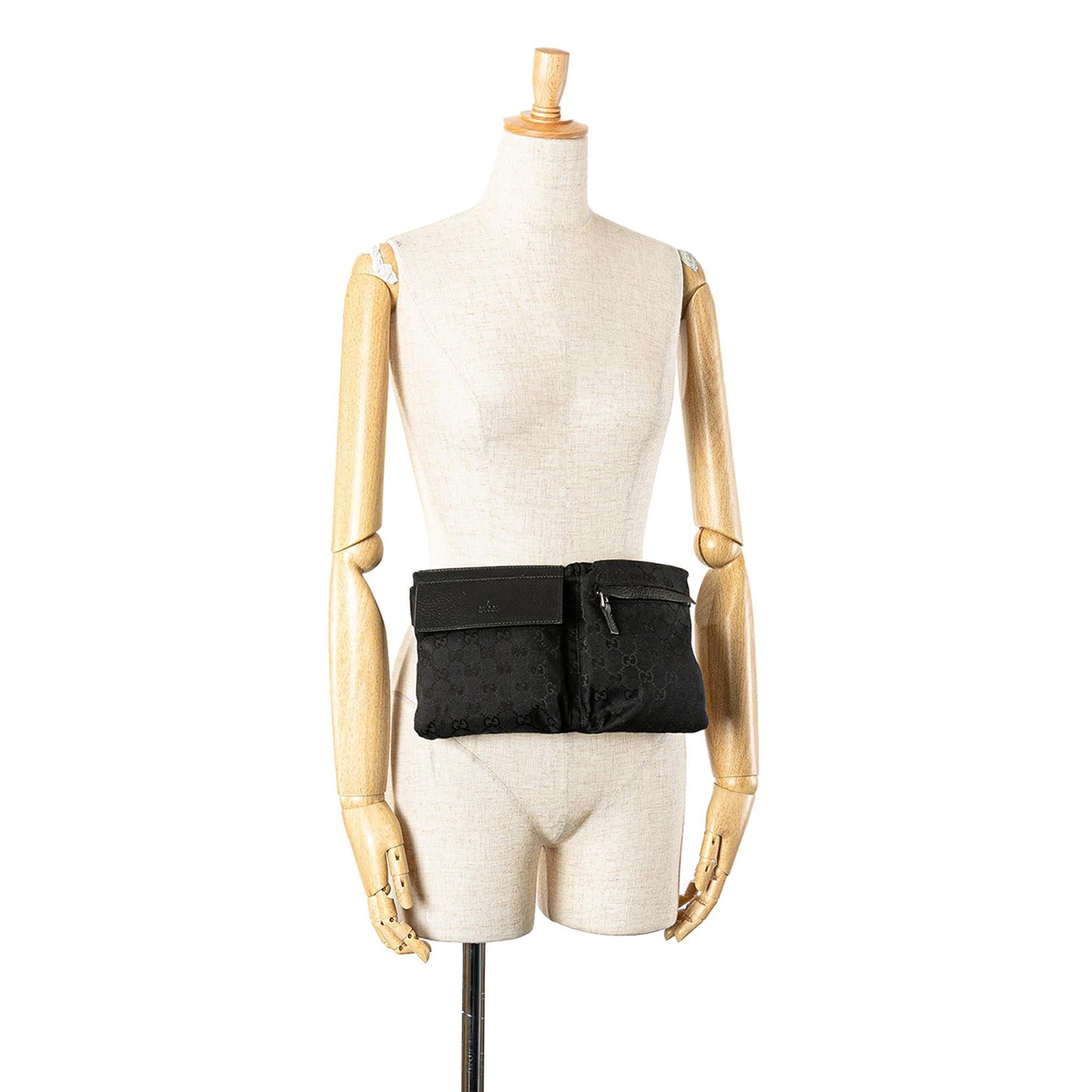 Gucci GG Canvas Double Pocket Belt Bag
