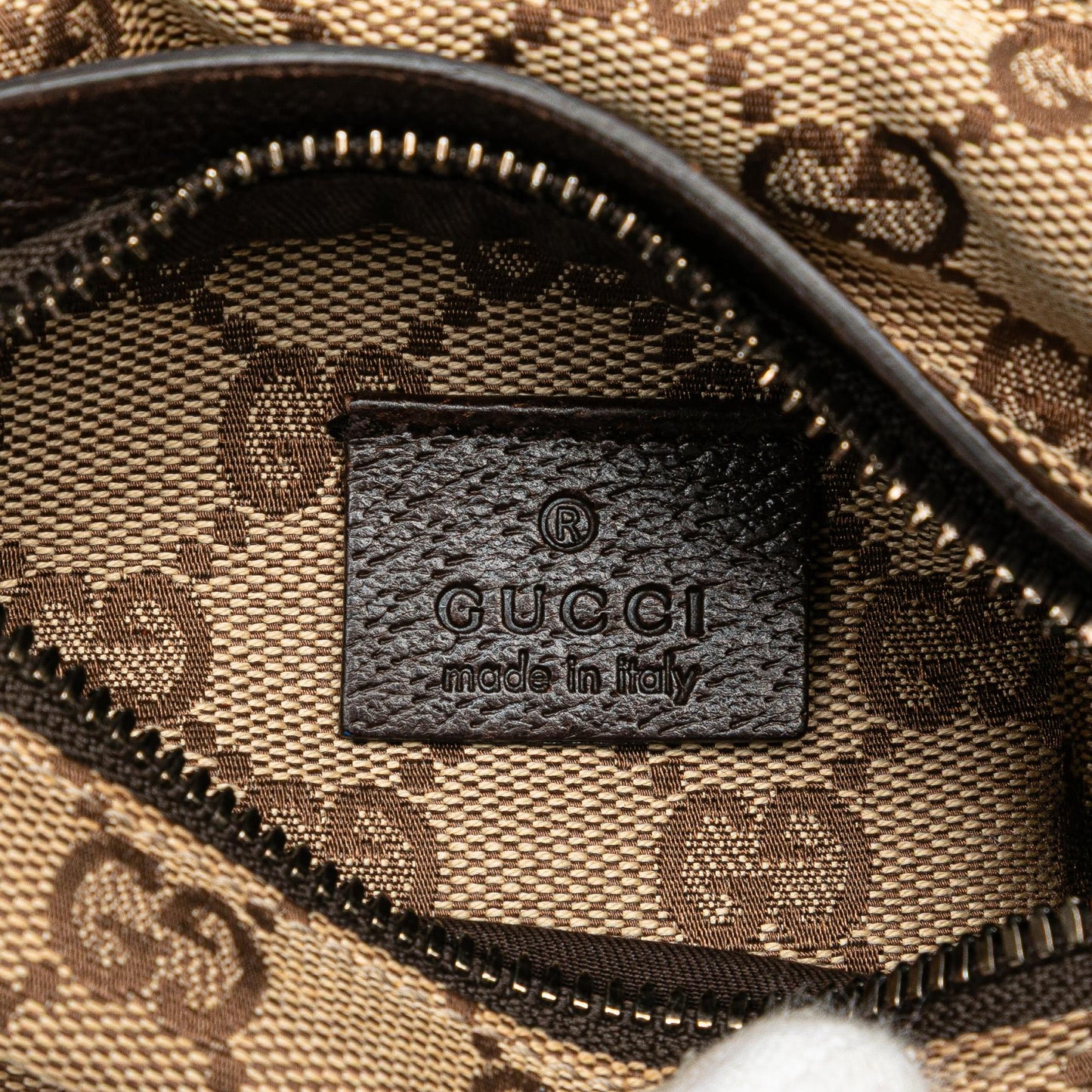 Gucci GG Canvas Double Pocket Belt Bag