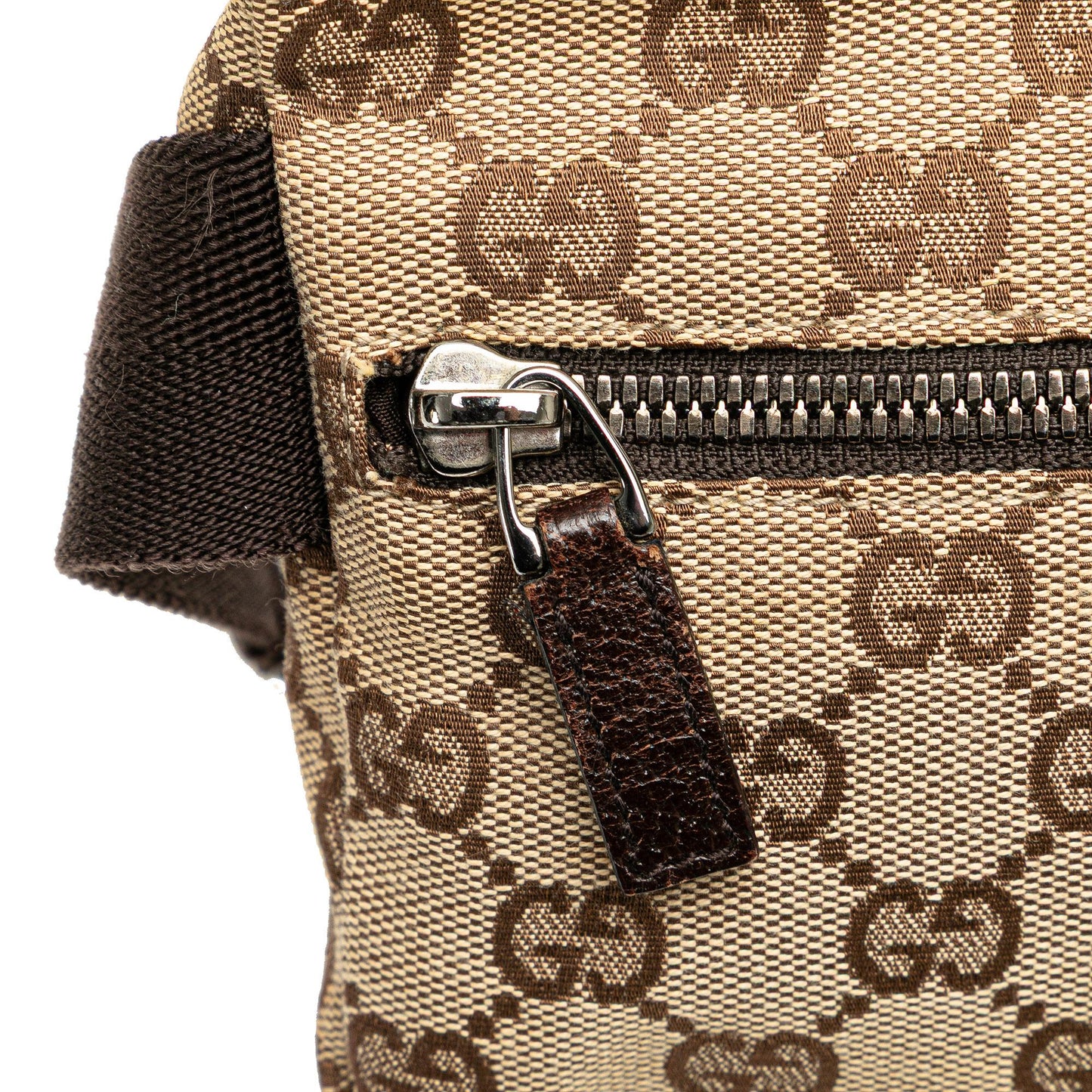 Gucci GG Canvas Double Pocket Belt Bag
