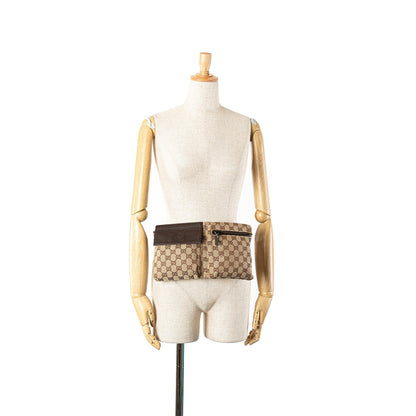 Gucci GG Canvas Double Pocket Belt Bag