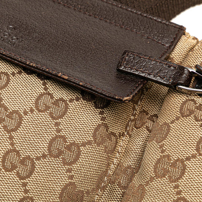 Gucci GG Canvas Double Pocket Belt Bag